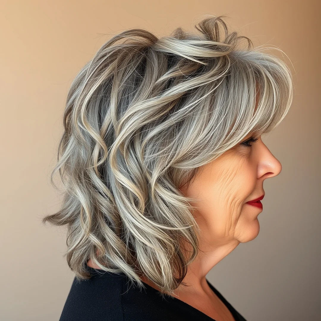 Textured Salt and Pepper - 20 Sophisticated Short Haircuts Women 50 Stylists Love
