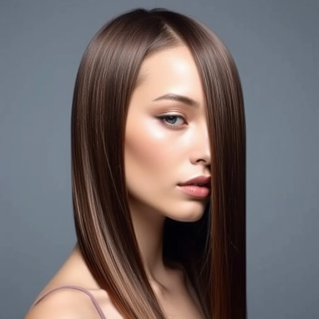 Straight Sleek Long Cut - 20 Youthful Long Hairstyles Side Bangs Face Lifting Look