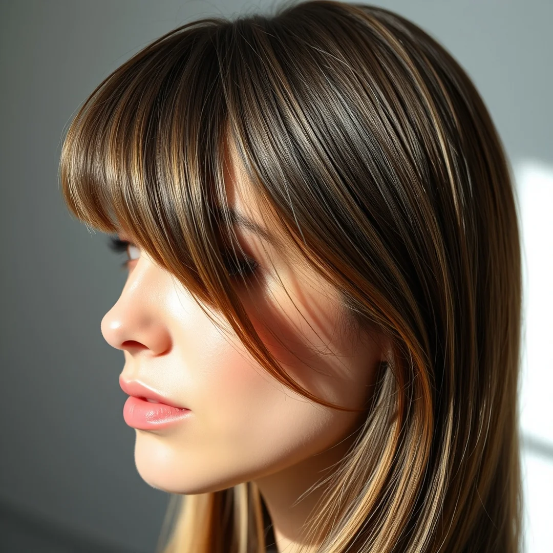 Minimalist Side Bang Cut - 20 Youthful Long Hairstyles Side Bangs Face Lifting Look