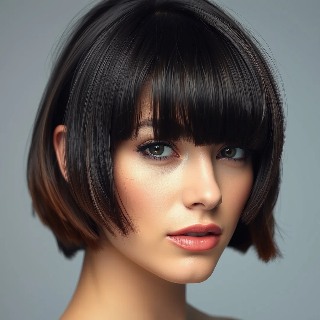 Blunt Bang Soft Sweep - 20 Youthful Long Hairstyles Side Bangs Face Lifting Look