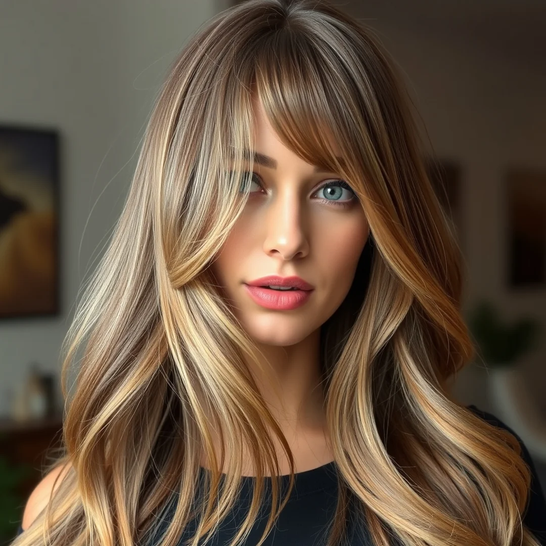 Side-Swept Curtain Bang Hybrid - 20 Youthful Long Hairstyles Side Bangs Face Lifting Look