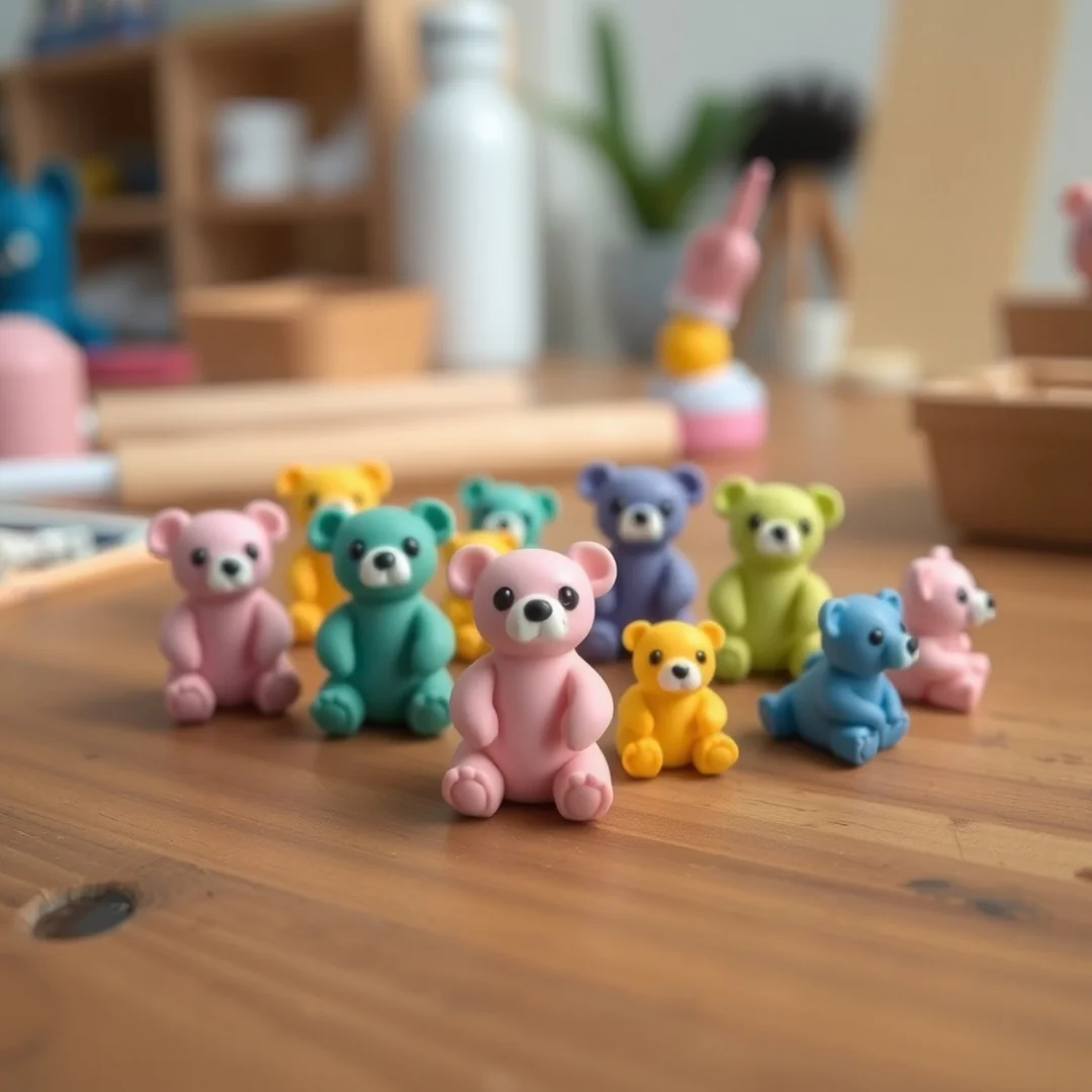 Clay Bear Charms - 15 Cute Kawaii DIY Craft Ideas to Make Today