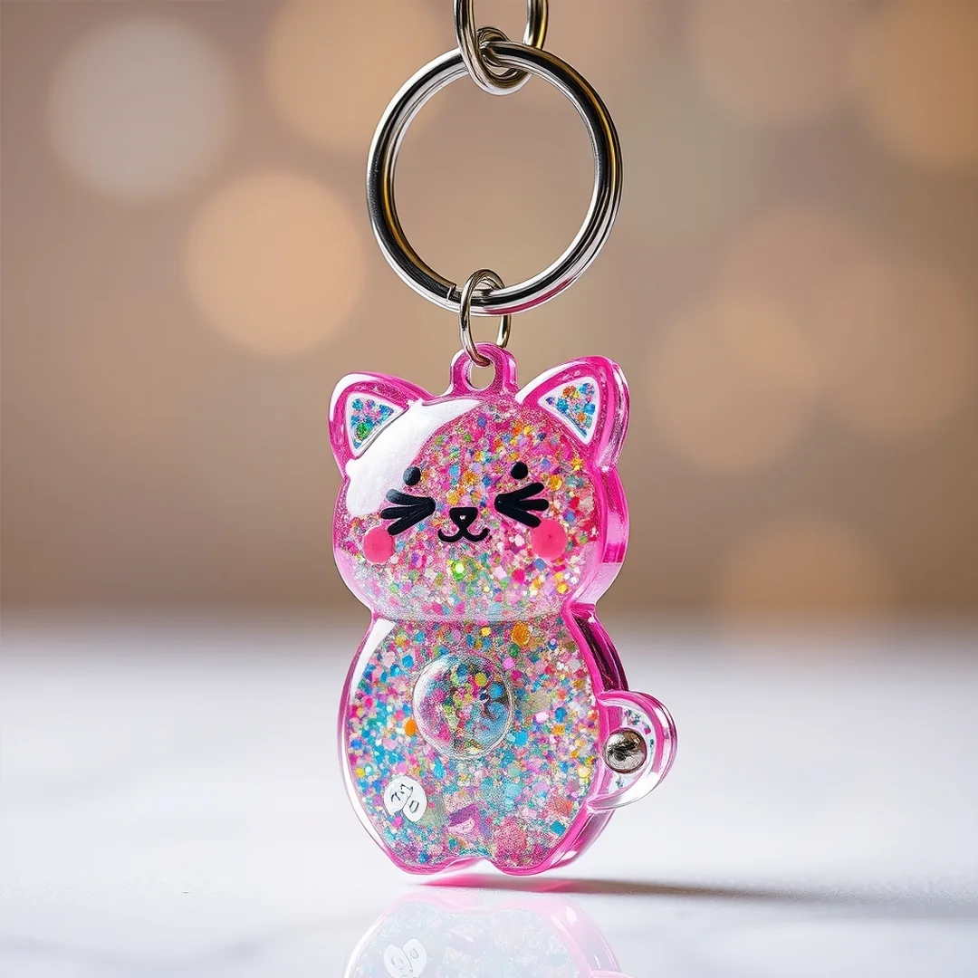 Glitter Resin Keychains - 15 Cute Kawaii DIY Craft Ideas to Make Today