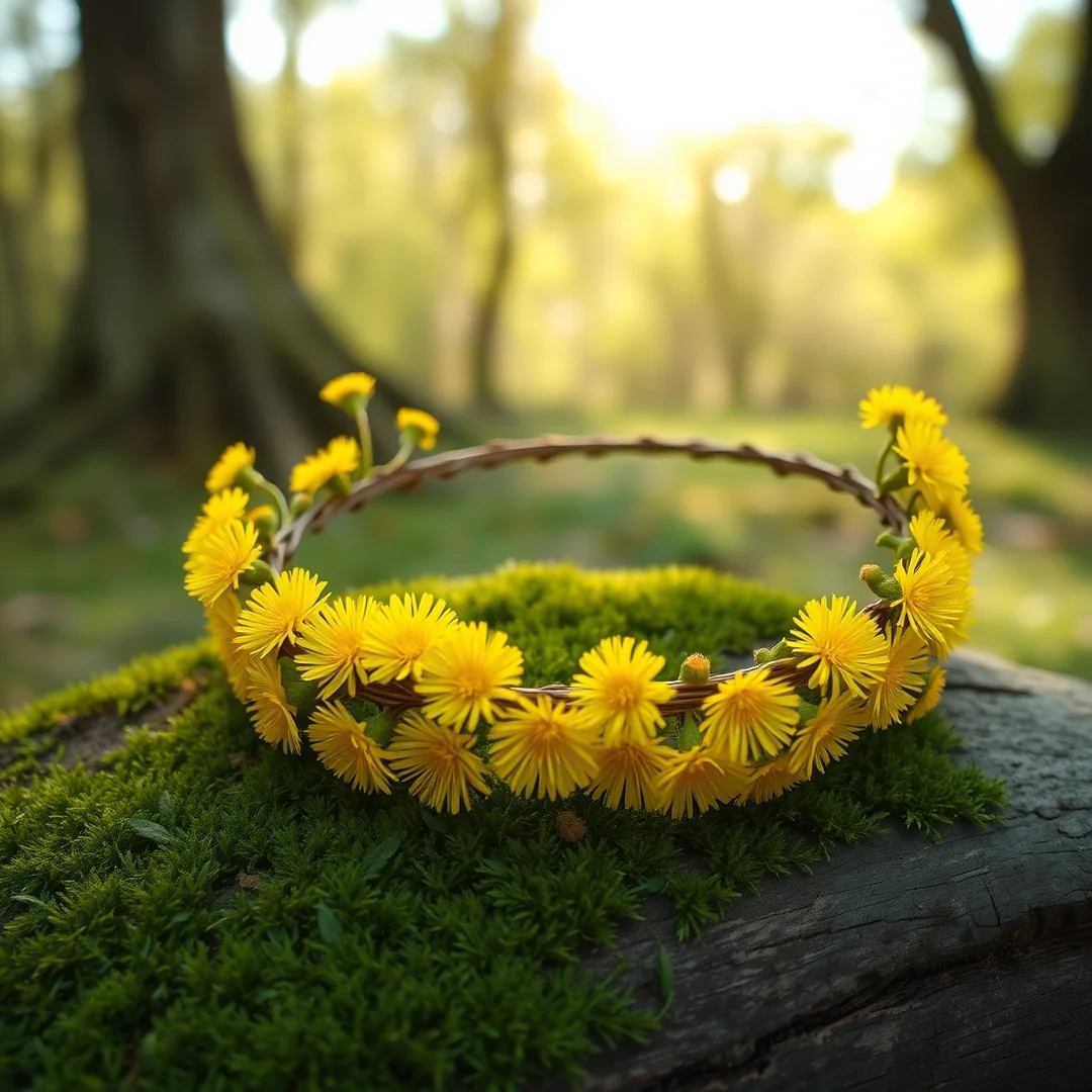 Dandelion Flower Crown - 15 Dandelion Crafts for Toddlers to Enjoy