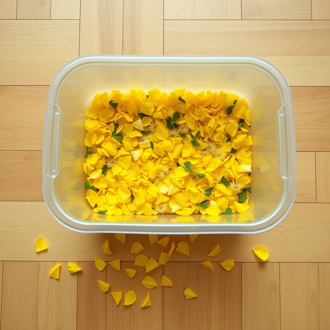 Dandelion Petal Sensory Bin - 15 Dandelion Crafts for Toddlers to Enjoy