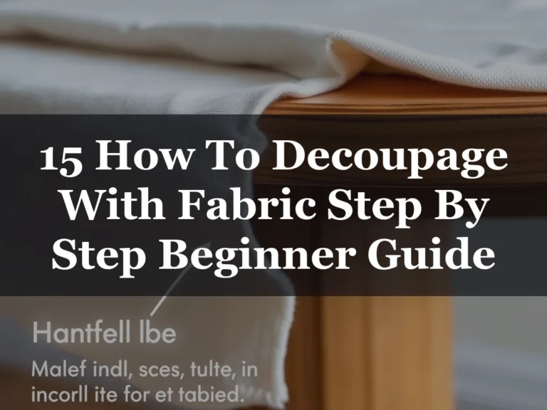 15 How To Decoupage With Fabric Step By Step Beginner Guide - 15 How to Decoupage with Fabric Step by Step Beginner Guide