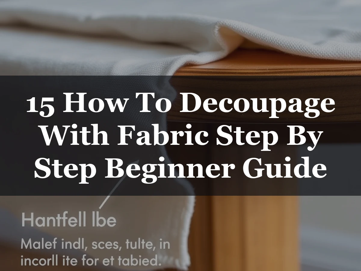 15 How To Decoupage With Fabric Step By Step Beginner Guide - 15 How to Decoupage with Fabric Step by Step Beginner Guide