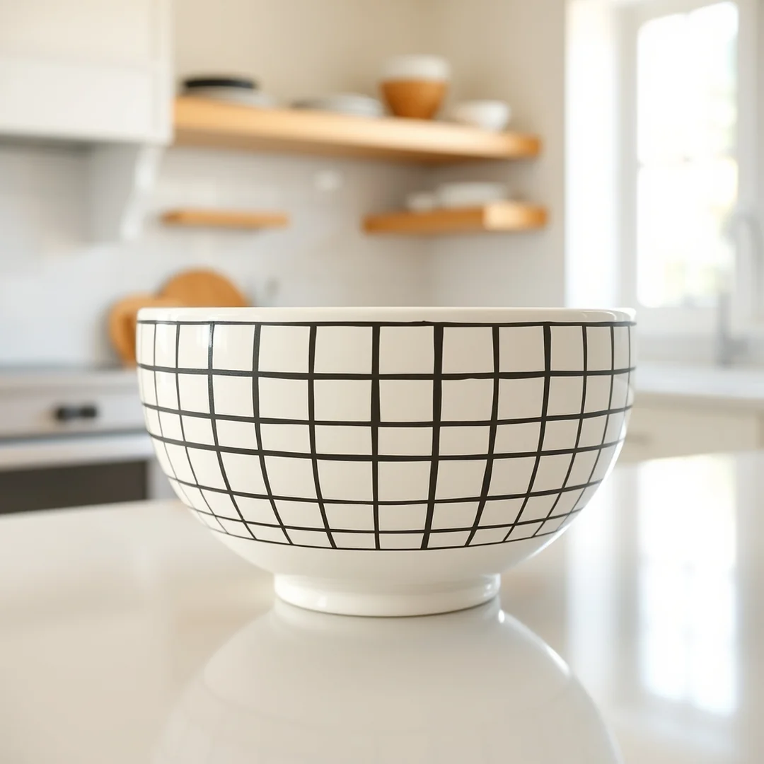 Checkered Pattern Designs - 16 Easy Bowl Pottery Painting Ideas for Beginners
