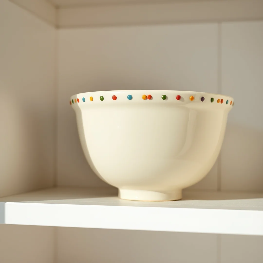 Dotted Rim Details - 16 Easy Bowl Pottery Painting Ideas for Beginners