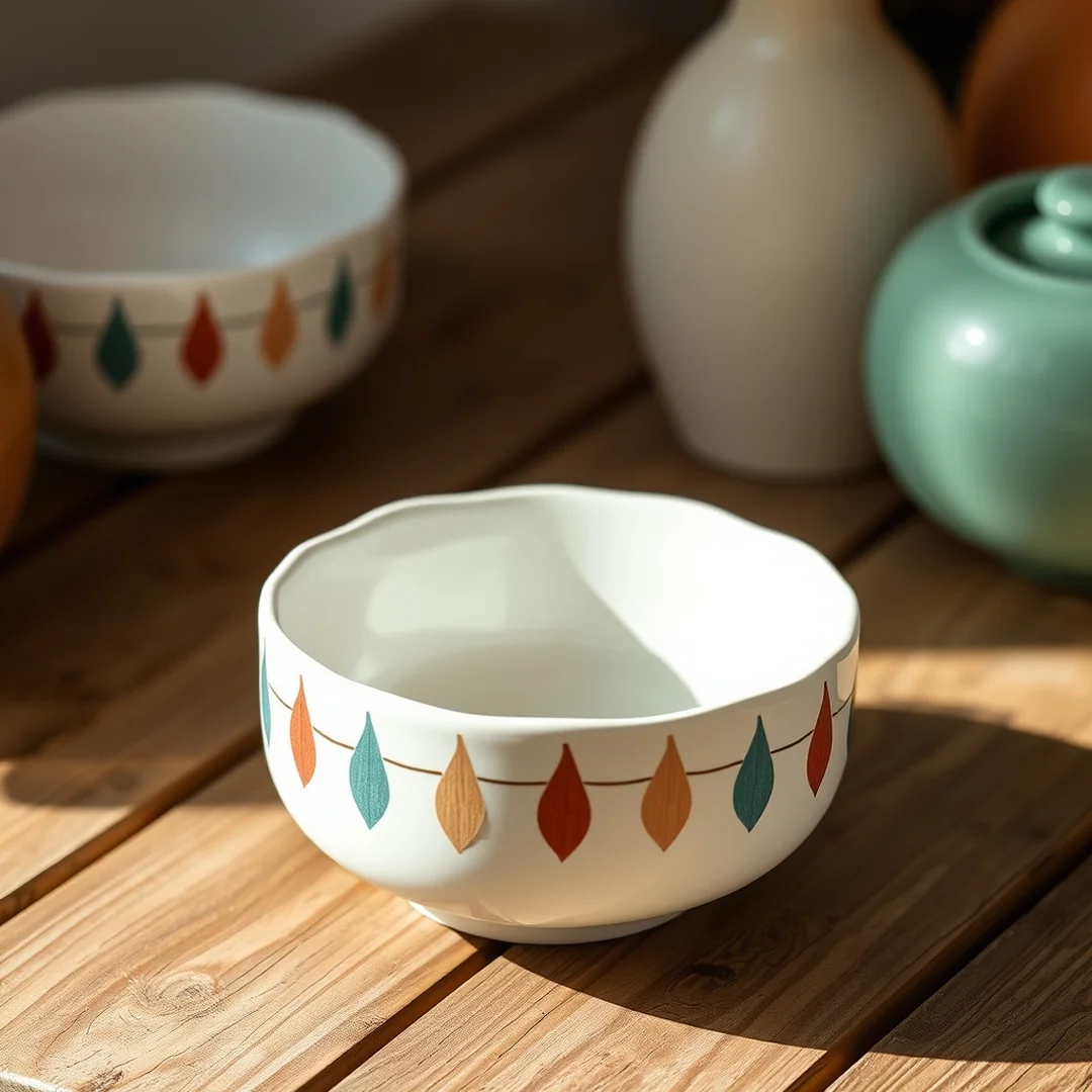 Floral Motif Bowls - 16 Easy Bowl Pottery Painting Ideas for Beginners