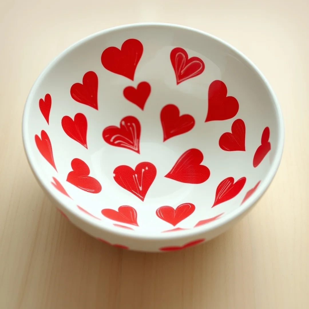 Heart Pattern Ideas - 16 Easy Bowl Pottery Painting Ideas for Beginners