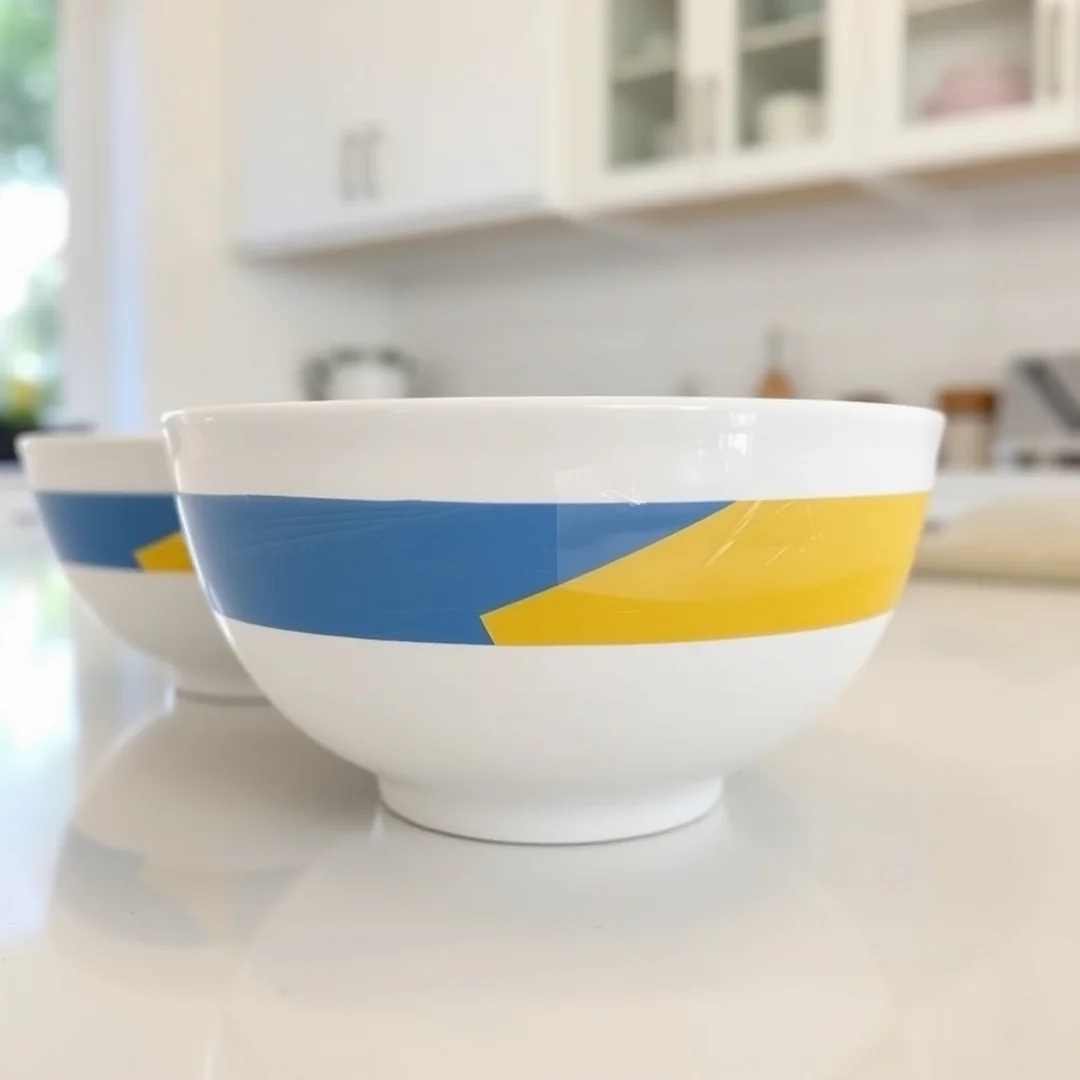 Simple Striped Bowls - 16 Easy Bowl Pottery Painting Ideas for Beginners