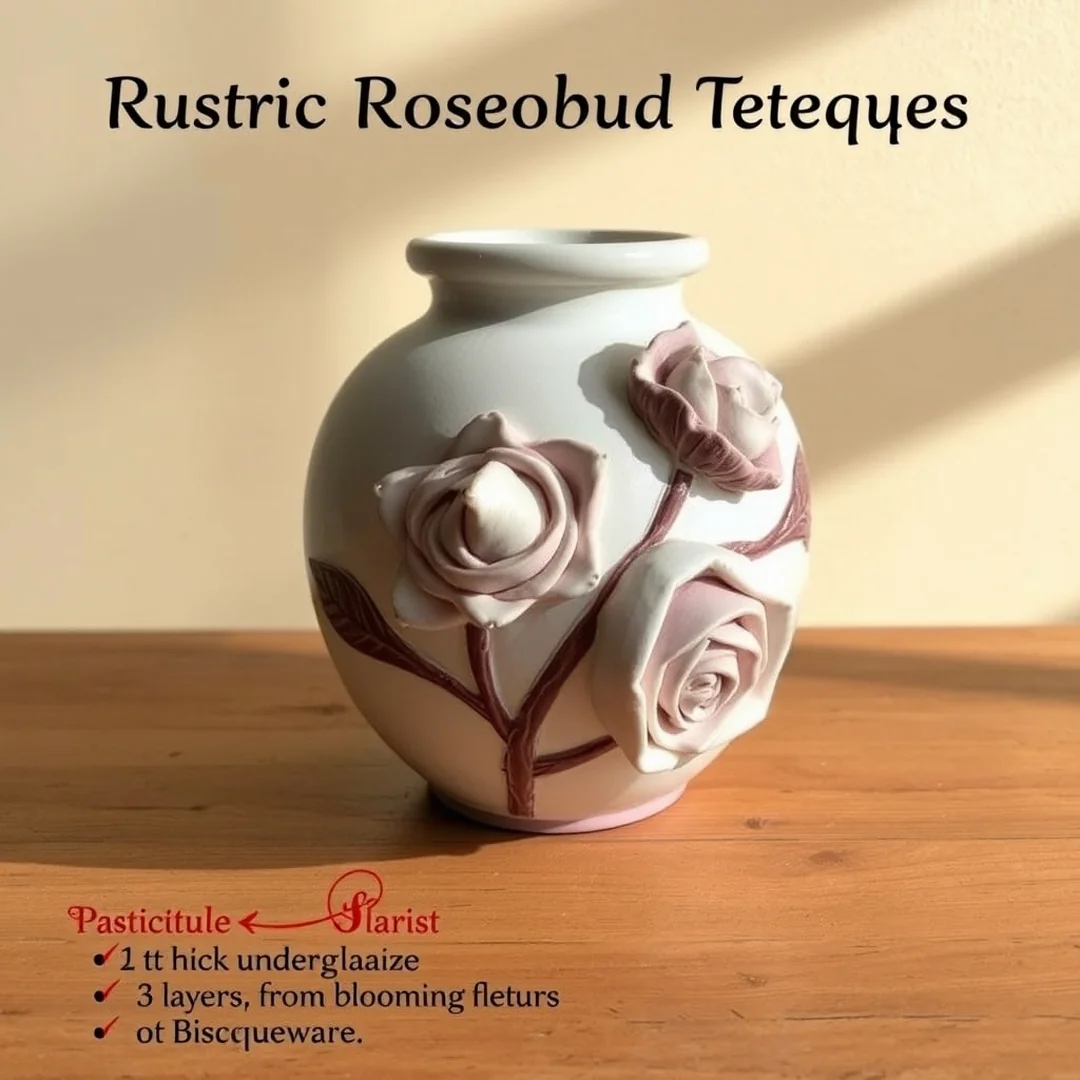 Rustic Rosebud Painting Techniques - 16 Pottery Flower Painting Ideas for Handmade Decor
