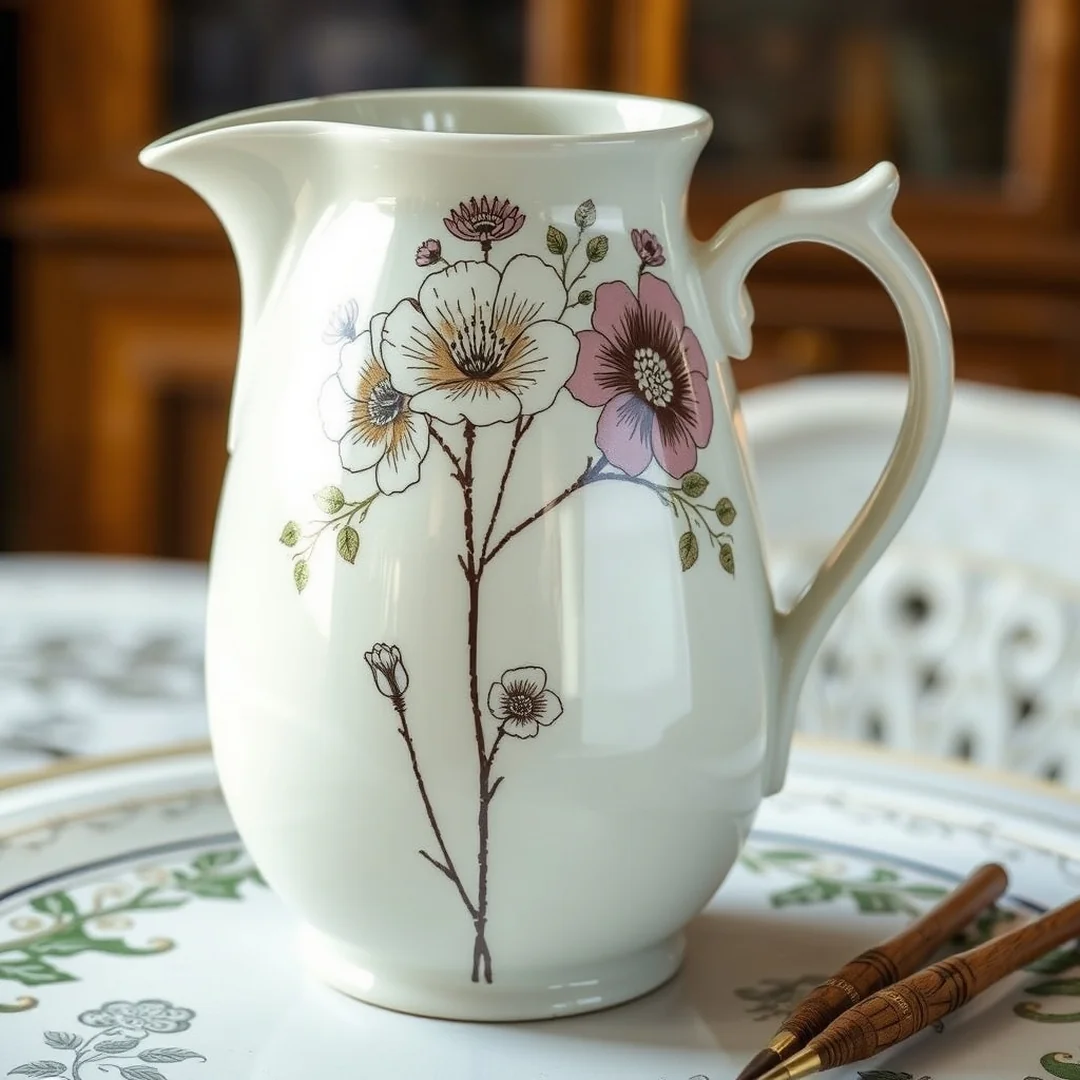 Vintage Botanical Floral Designs - 16 Pottery Flower Painting Ideas for Handmade Decor
