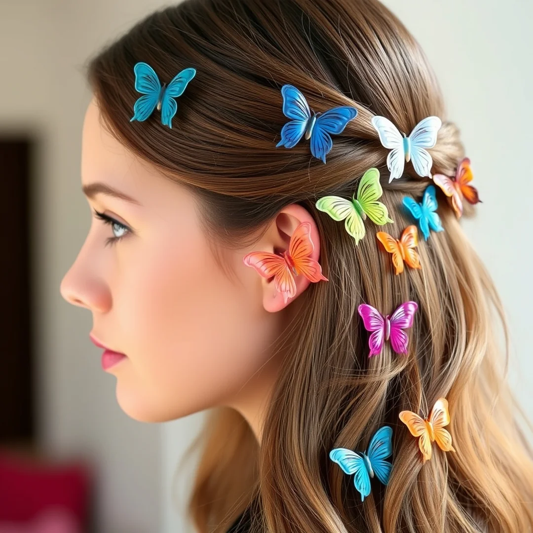 Butterfly Hair Clips - 16 Y2K Party Outfit Ideas Women Trending Pinterest Now