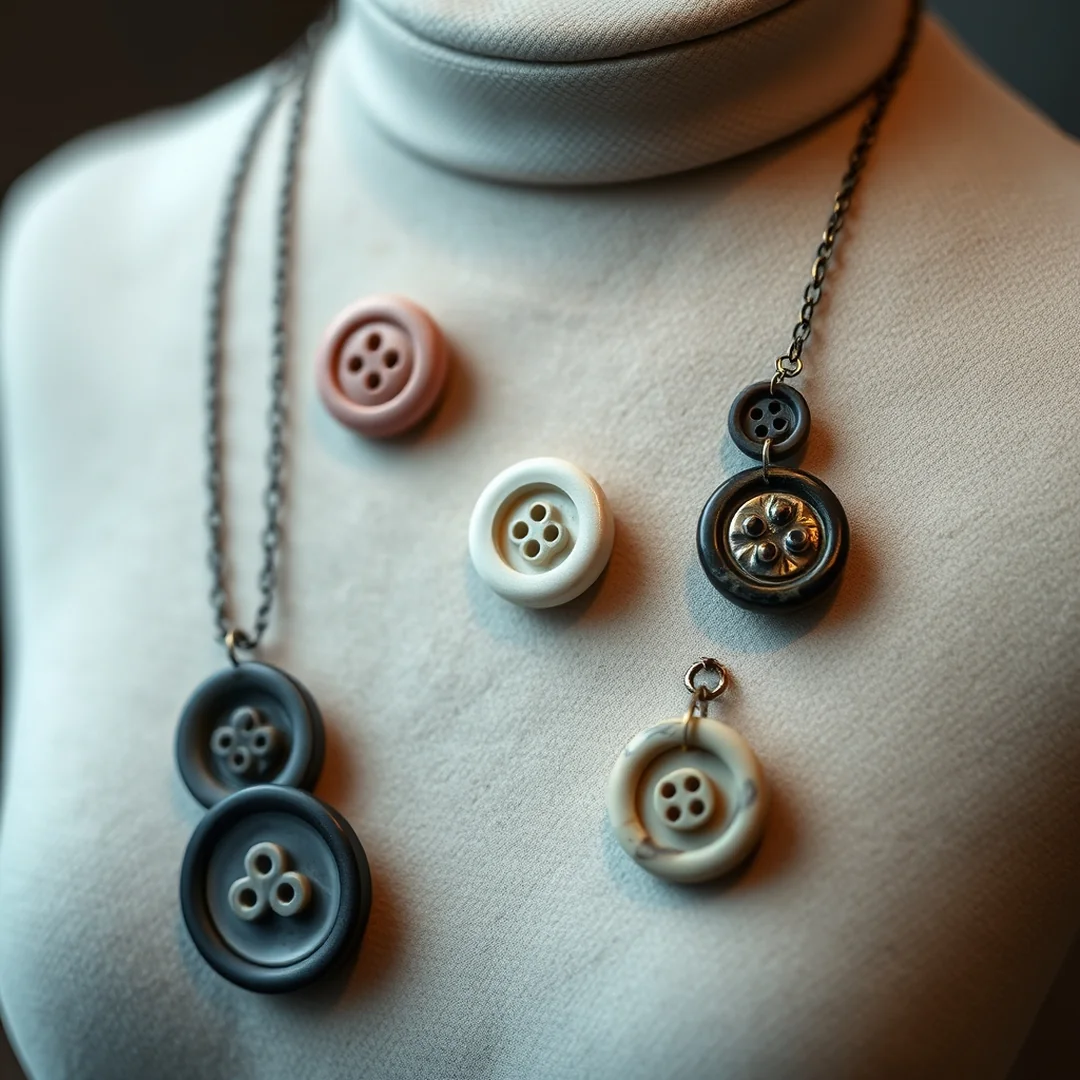 Button Detail Necklaces - 17 Creative Ways to Upcycle Button Down Shirts