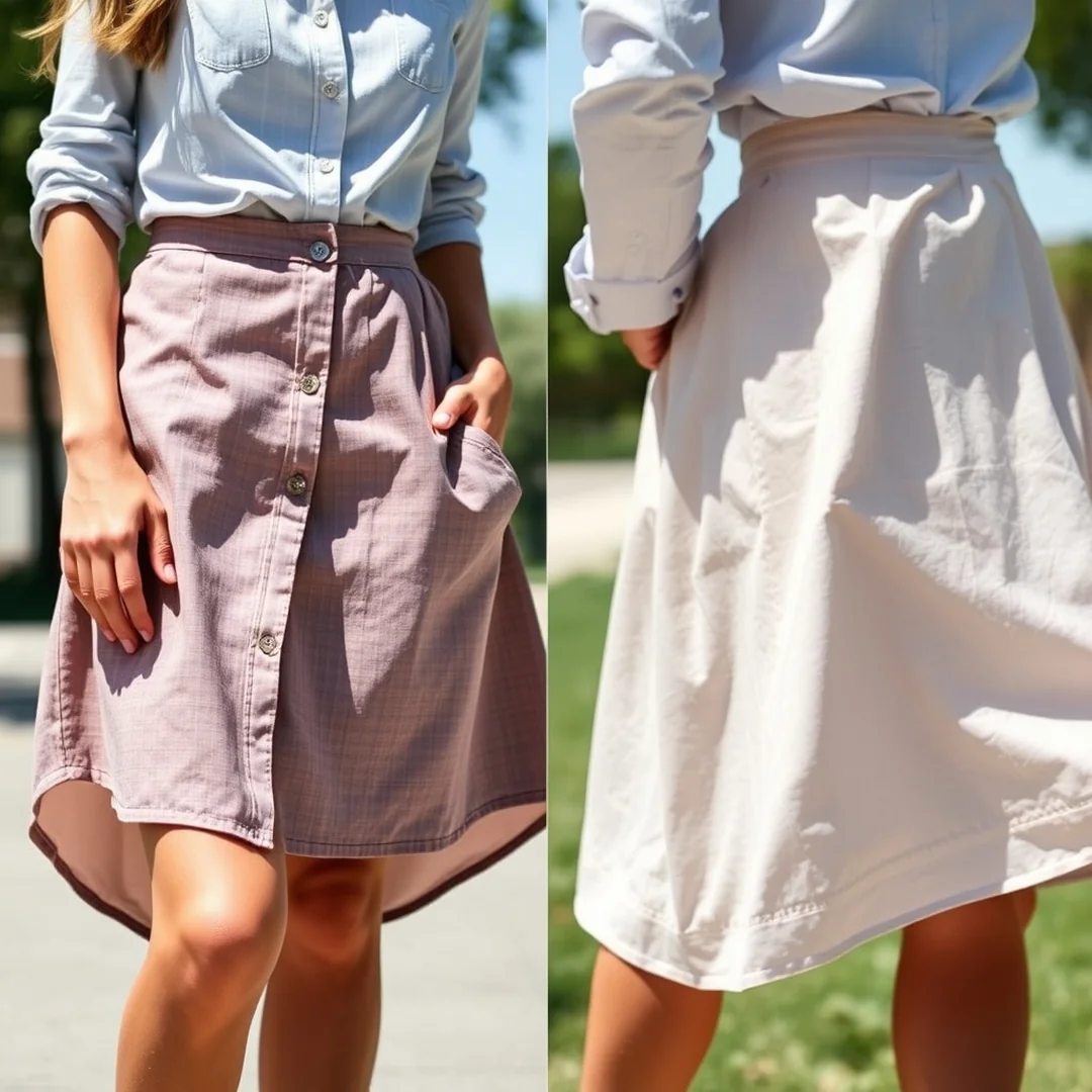 Button Up Shirt Skirts - 17 Creative Ways to Upcycle Button Down Shirts