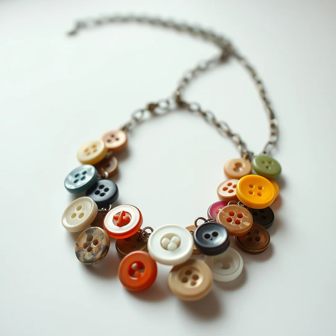 Upcycled Button Jewelry - 17 Creative Ways to Upcycle Button Down Shirts
