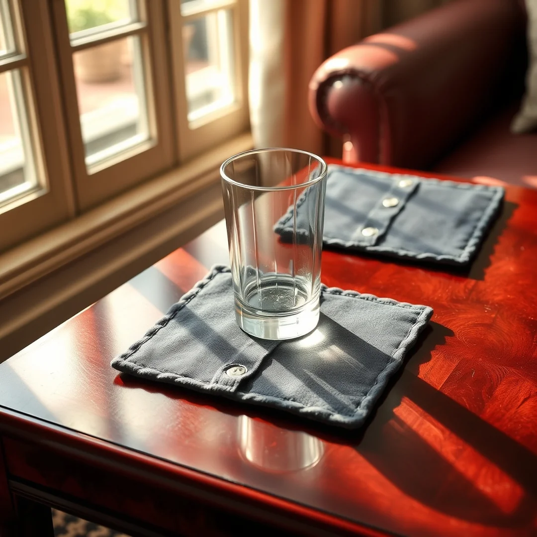 Upcycled Fabric Coasters - 17 Creative Ways to Upcycle Button Down Shirts
