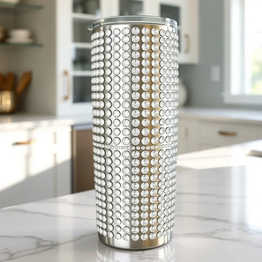 Crystal Embellished Tumblers - 17 Easy Rhinestone Projects That Look Expensive