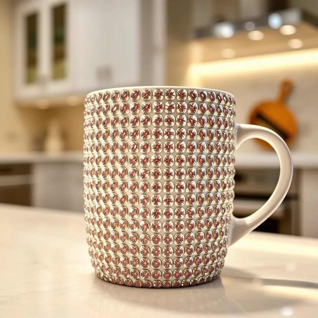 Sparkling Coffee Mugs - 17 Easy Rhinestone Projects That Look Expensive