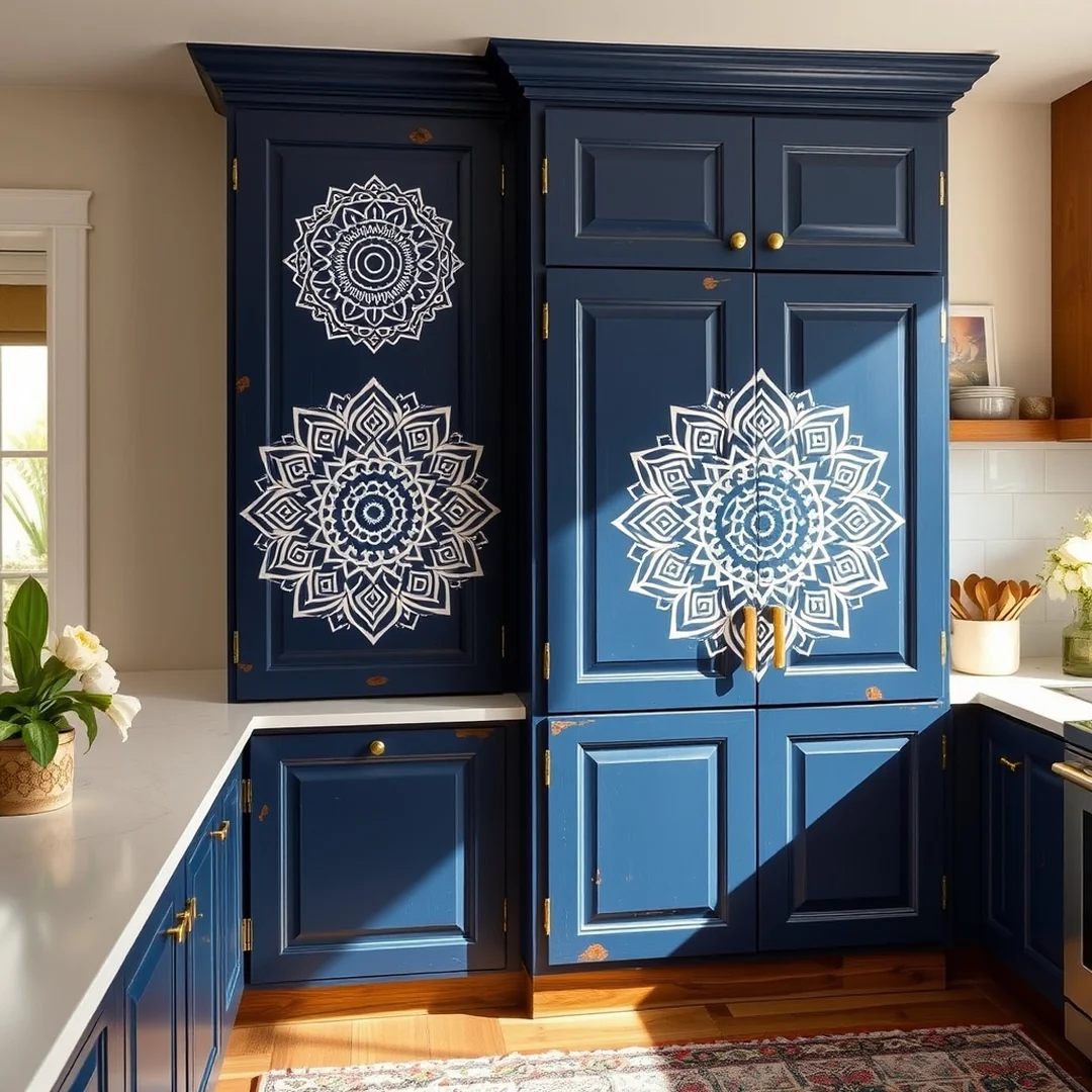 Boho Style Painted Cabinets - 17 Hand Painted Furniture Ideas to Transform Home