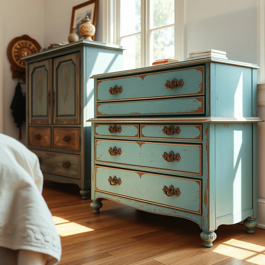 Painted Distressed Wood Dressers - 17 Hand Painted Furniture Ideas to Transform Home