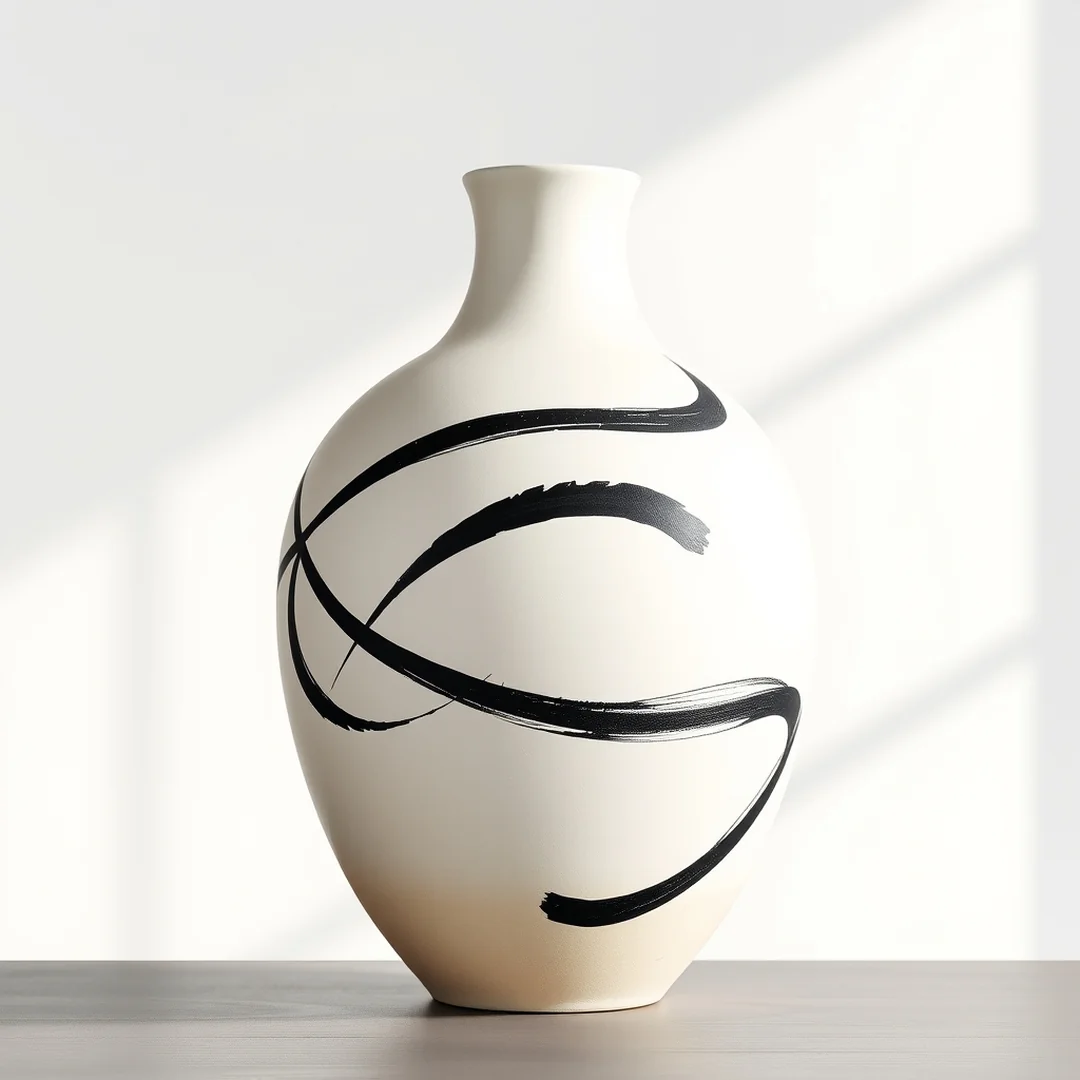 Abstract Line Art - 17 Pottery Vase Painting Ideas for Home Decor