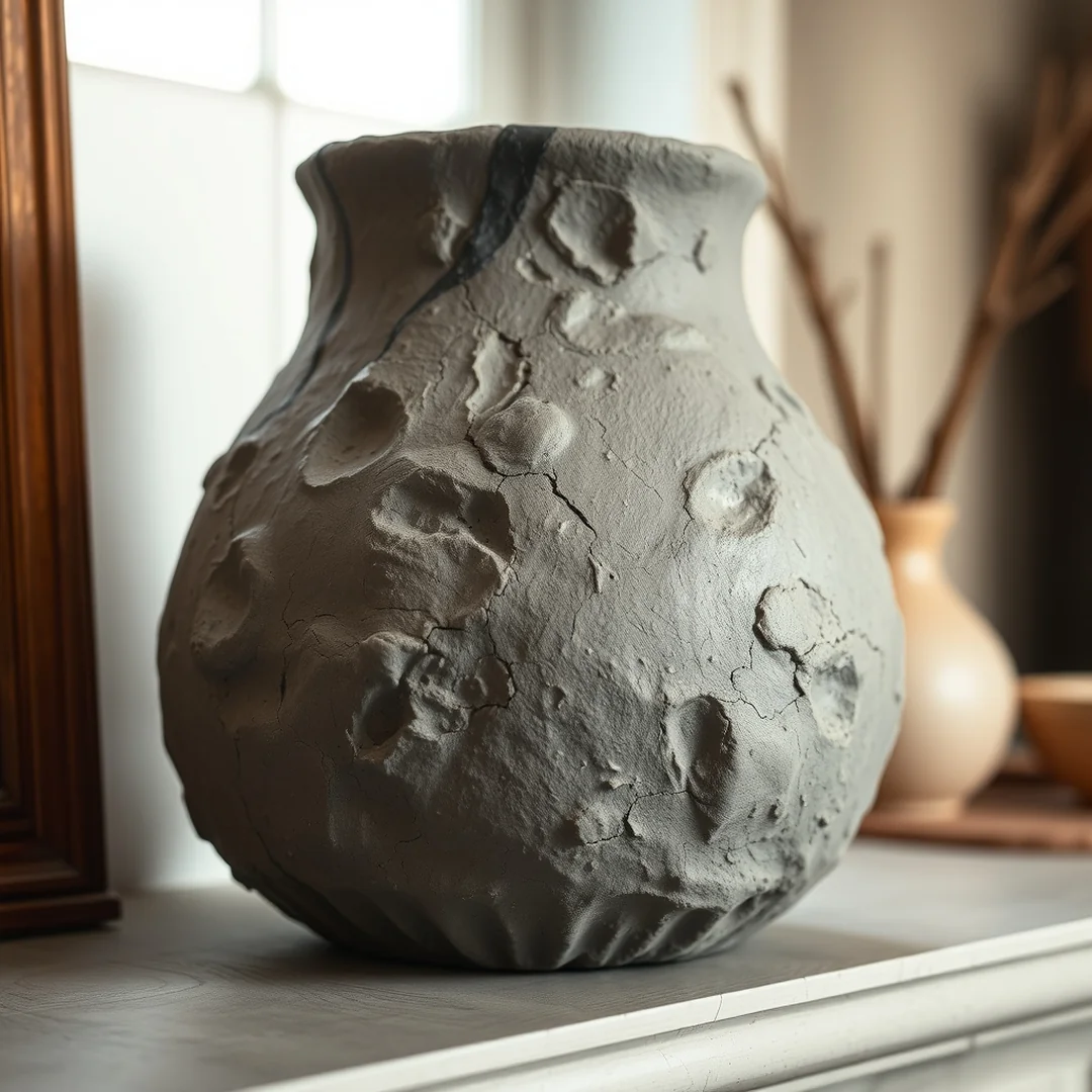 Faux Stone Texture - 17 Pottery Vase Painting Ideas for Home Decor