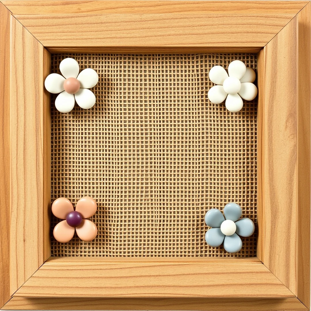 Burlap Floral Frames - 18 Button Flower Craft Ideas Adults Will Love