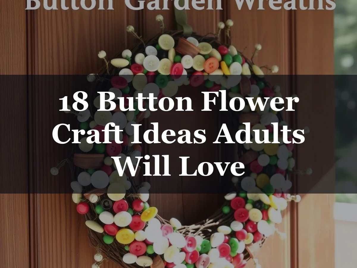 18 Button Flower Craft Ideas Adults Will Love - 18 Button Flower Craft Ideas Adults Will Love