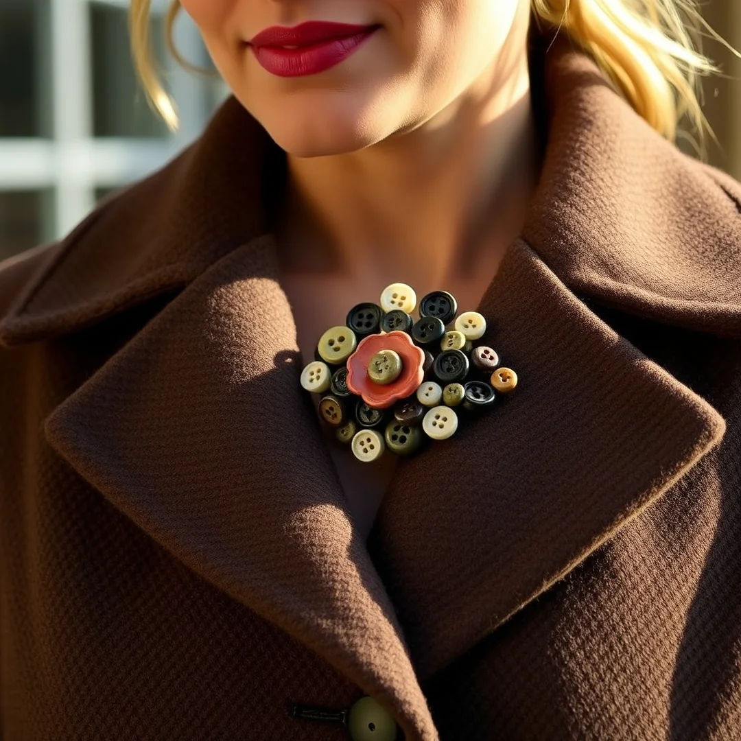 Intricate Button Cluster Brooches - 18 Button Flower Craft Ideas Adults Will Love