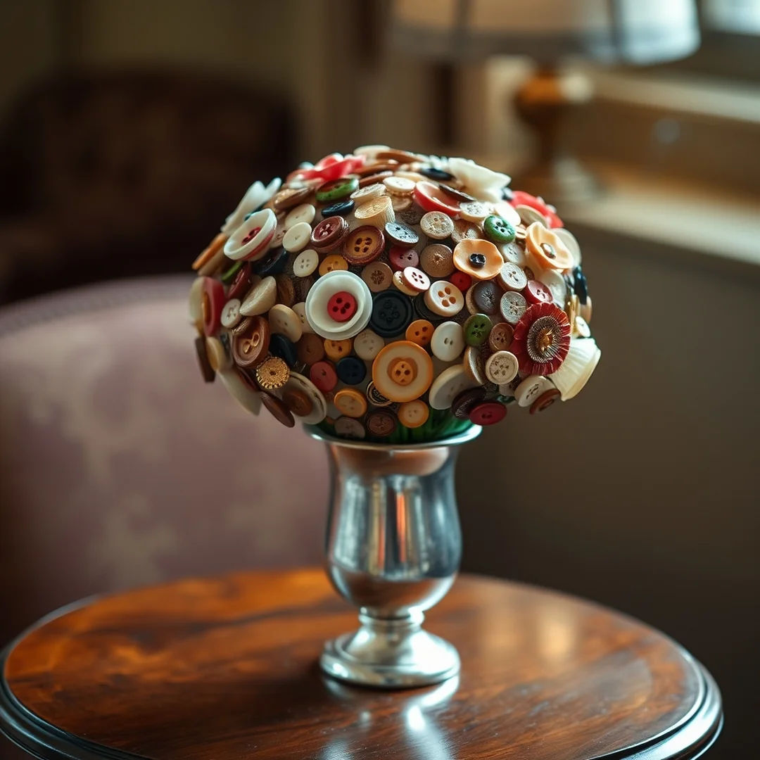 Sentimental Keepsake Flowers - 18 Button Flower Craft Ideas Adults Will Love