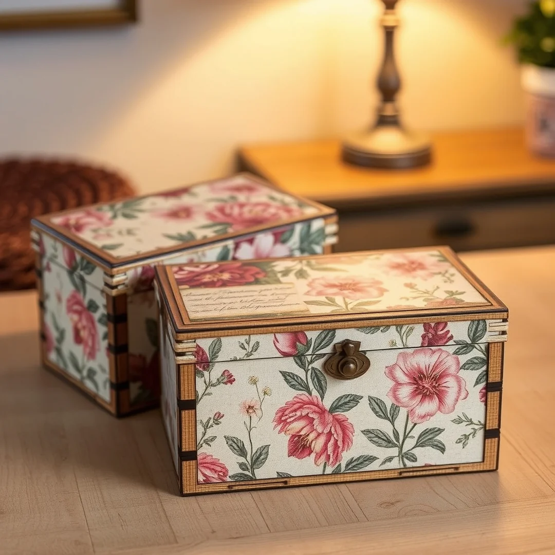 Decoupage Memory Boxes - 18 DIY Wooden Box Ideas for Storage and Decor