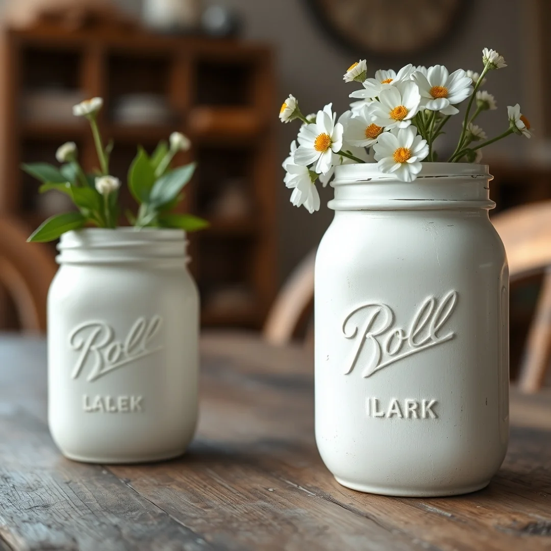 Chalk Paint Jars - 18 Glass Jar Decorating Ideas for Every Room