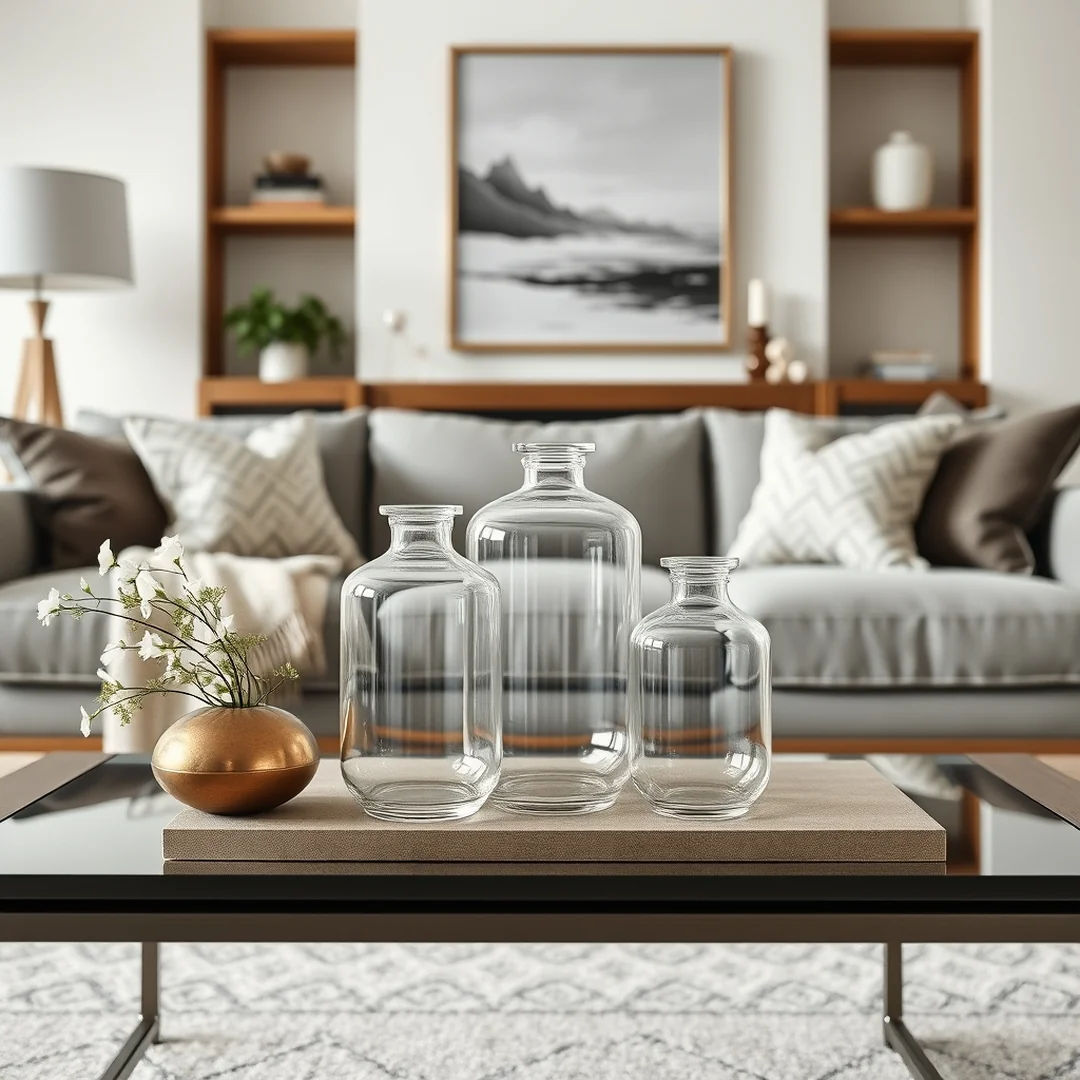 Living Room Vignettes - 18 Glass Jar Decorating Ideas for Every Room