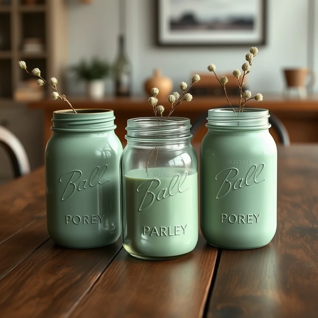 Spray Painted Jars - 18 Glass Jar Decorating Ideas for Every Room