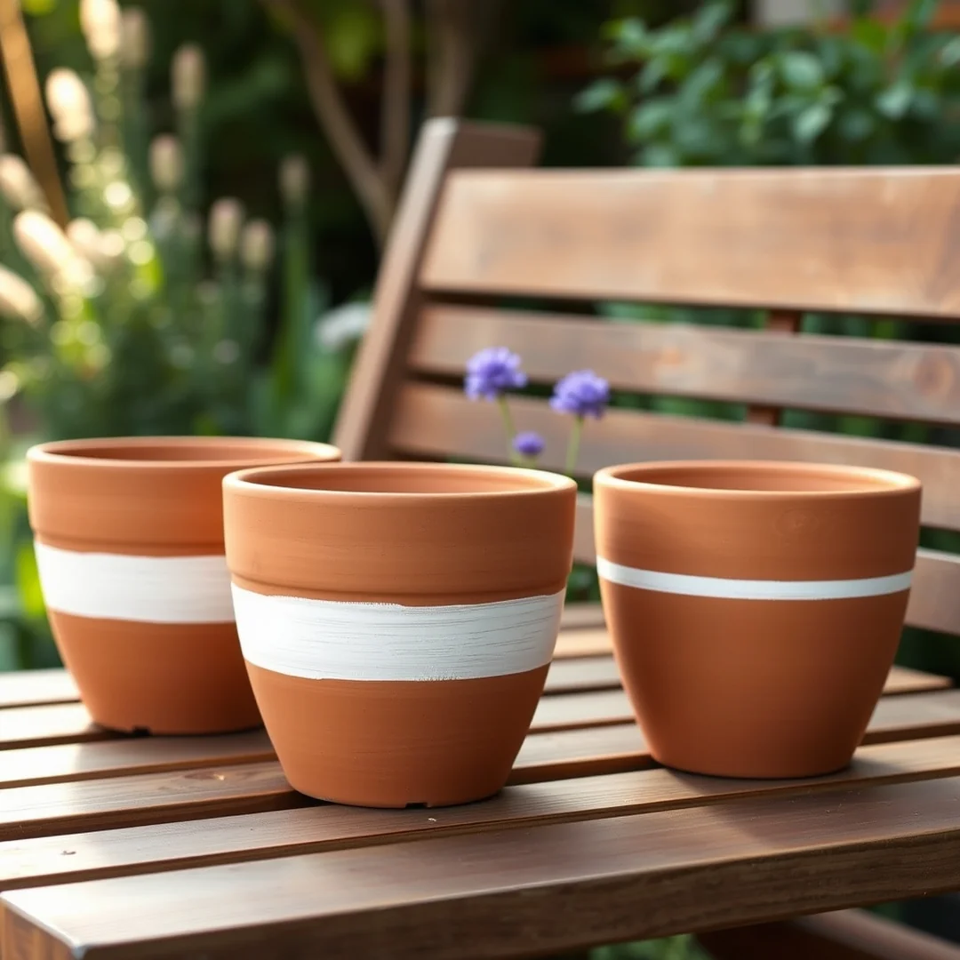 Dipped Paint Effect Pots - 18 Painted Terracotta Pot Ideas for Garden Decor