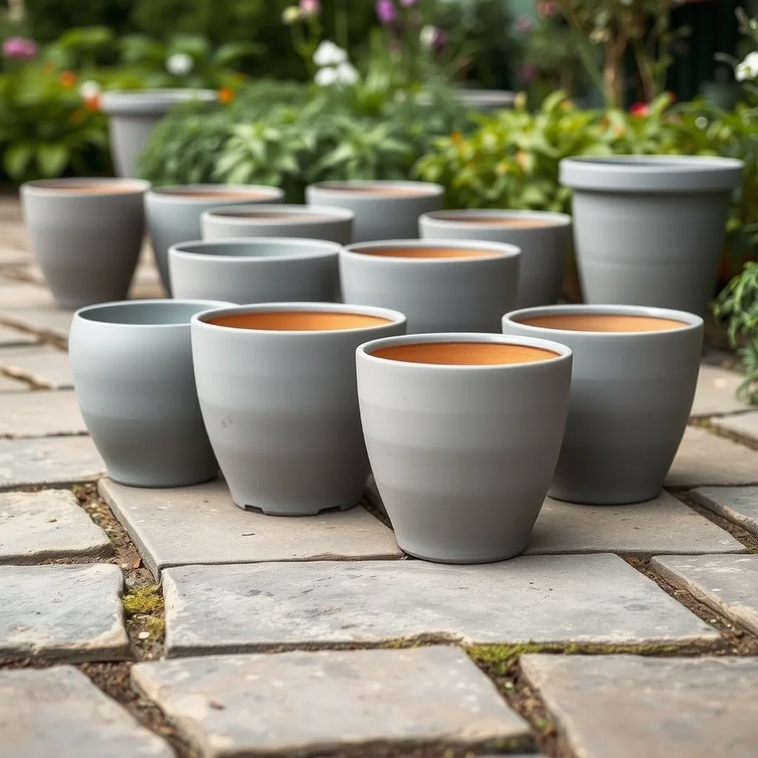 Monochromatic Texture Garden Pots - 18 Painted Terracotta Pot Ideas for Garden Decor