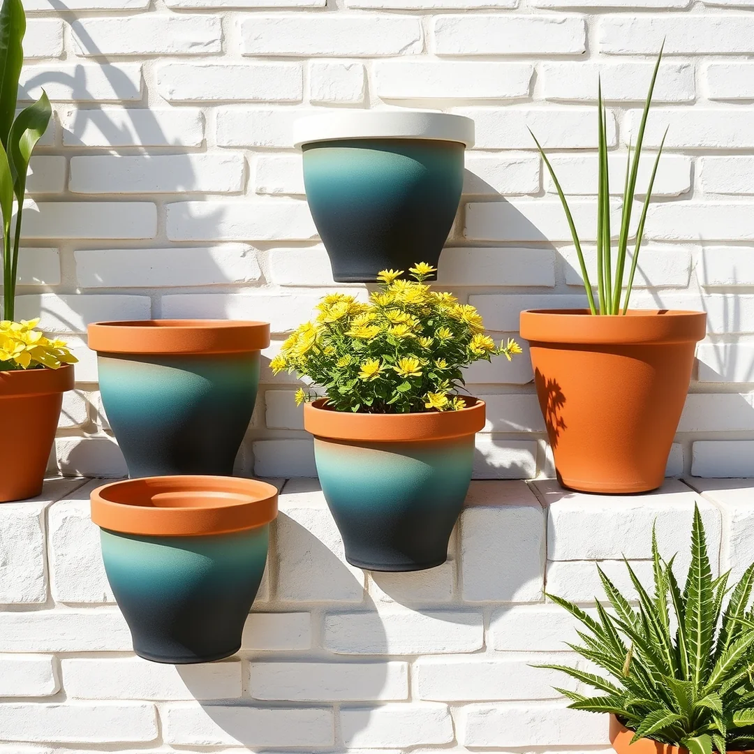 Ombre Fade Garden Containers - 18 Painted Terracotta Pot Ideas for Garden Decor