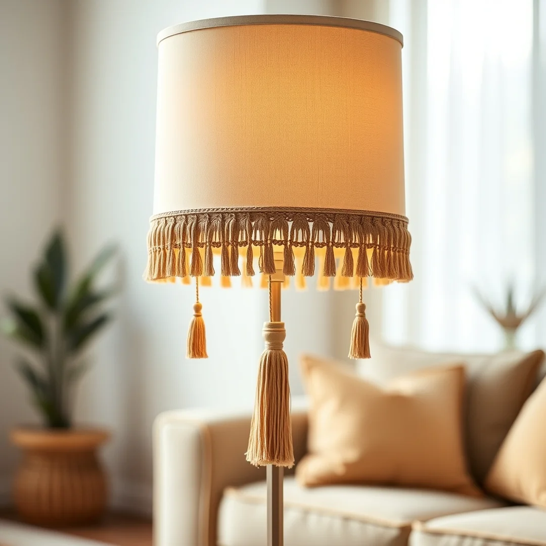 Trim And Tassels - 18 Upcycle Lampshade Ideas Transform Any Room Easily