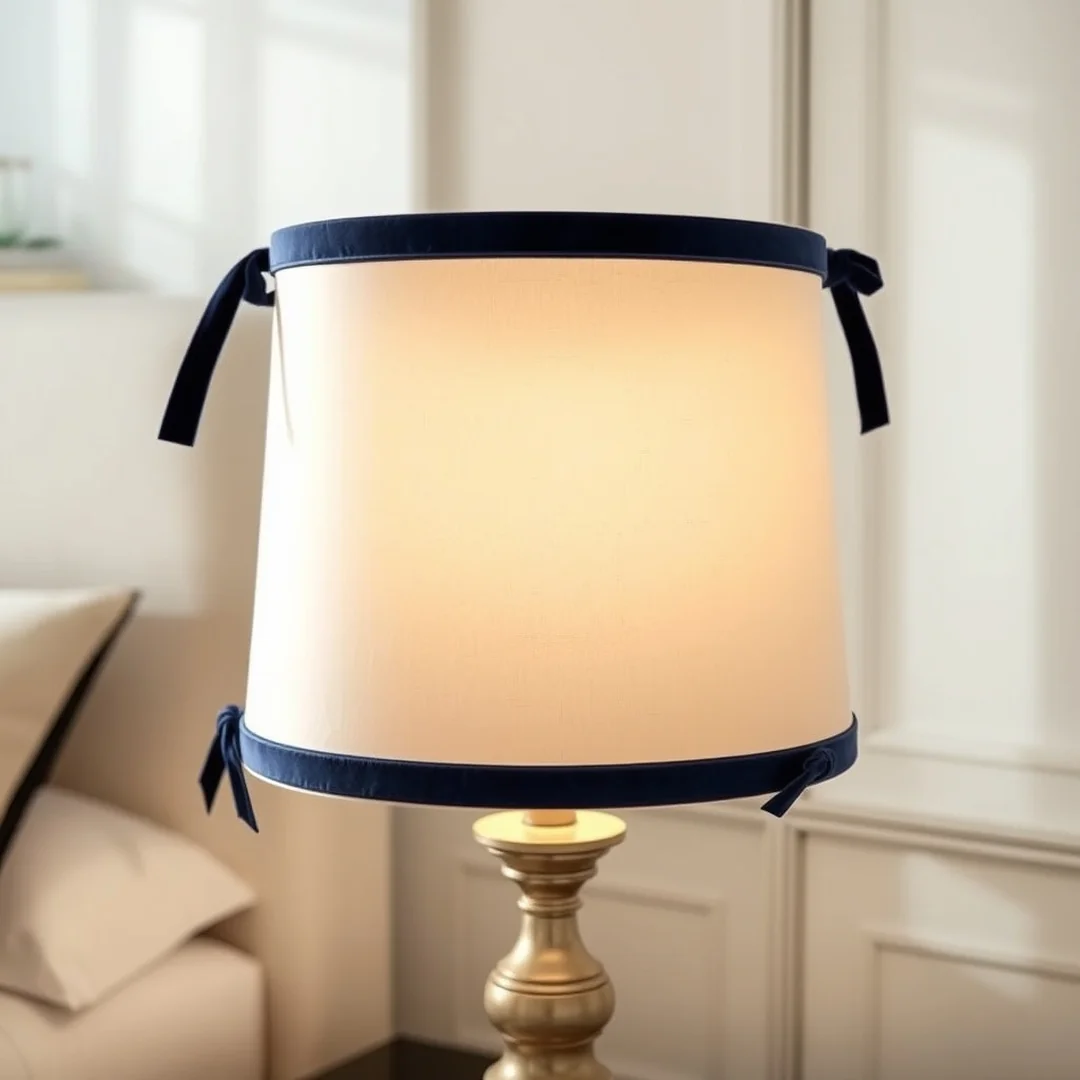 Velvet Ribbon Accents - 18 Upcycle Lampshade Ideas Transform Any Room Easily
