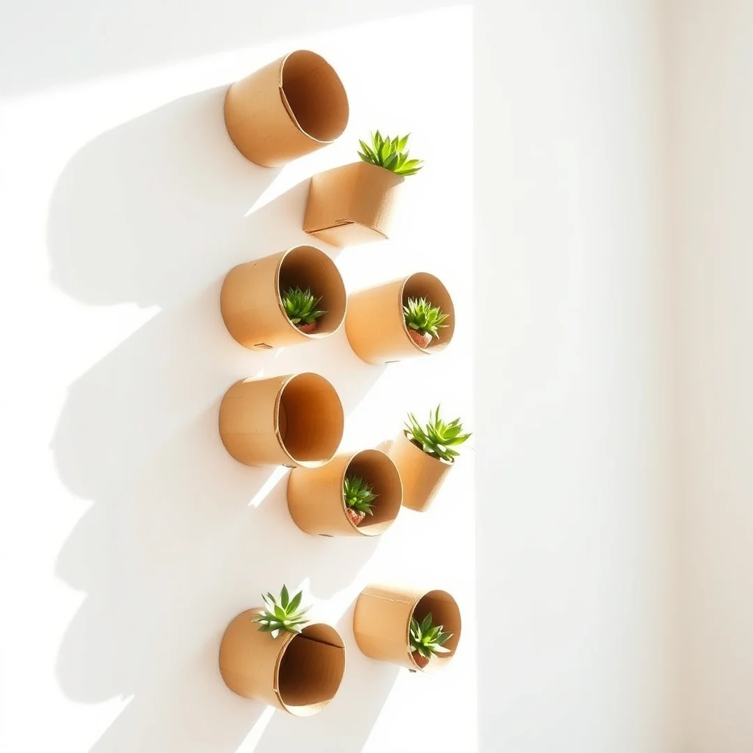 Cardboard Tube Planters - 19 Creative Cardboard DIY Projects You'll Love