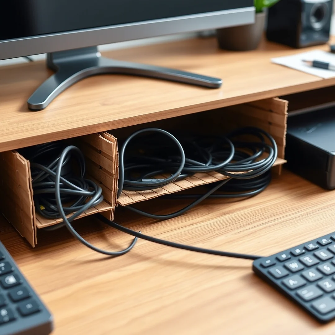 Desktop Cable Organizers - 19 Creative Cardboard DIY Projects You'll Love