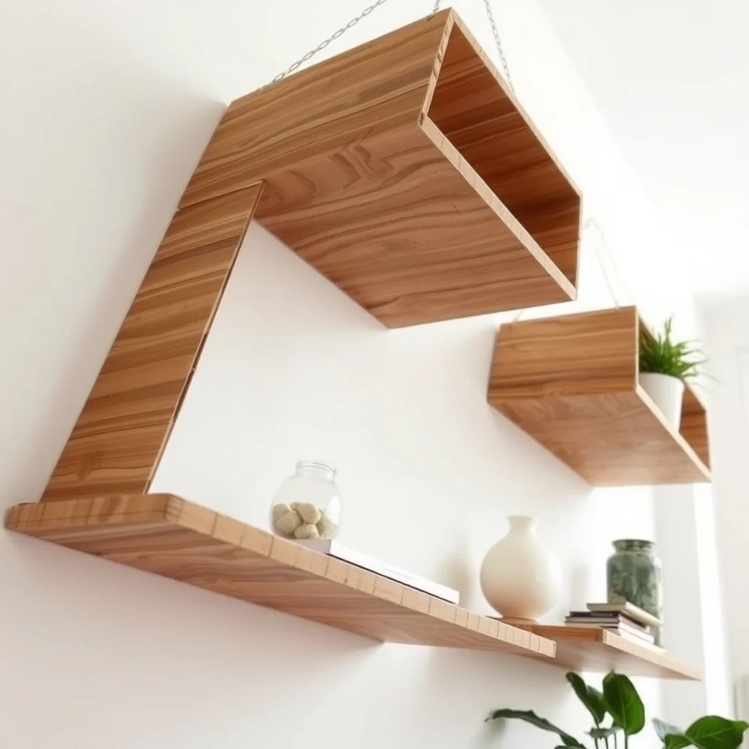 Modern Hanging Shelves - 19 Creative Cardboard DIY Projects You'll Love