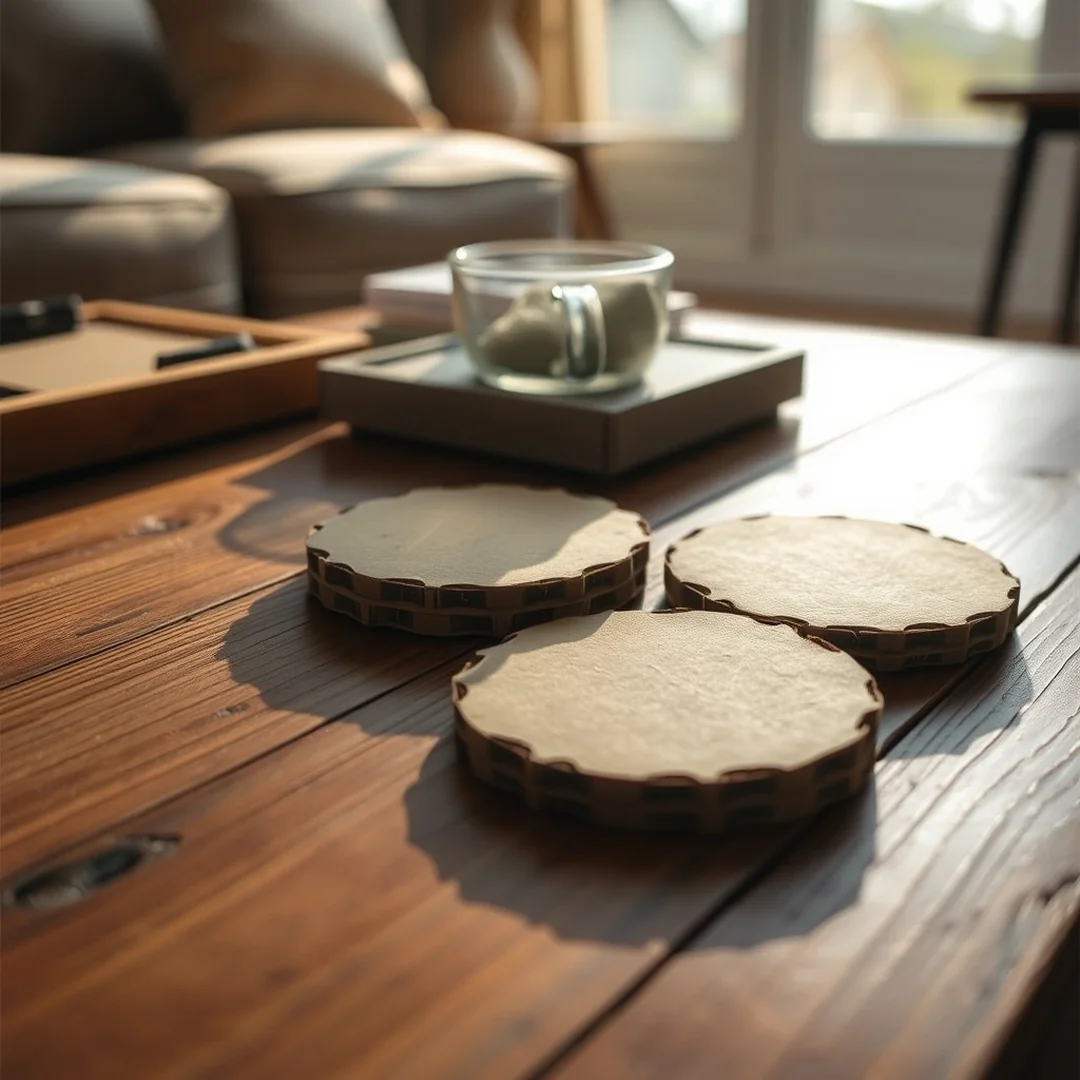 Rustic Cardboard Coasters - 19 Creative Cardboard DIY Projects You'll Love