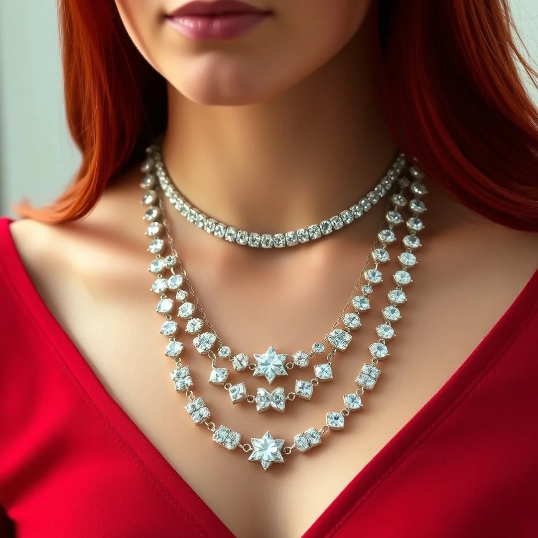 Rhinestone Accessory Layering - 19 Y2K Outfits That Pop With Red Hair Style Ideas Now